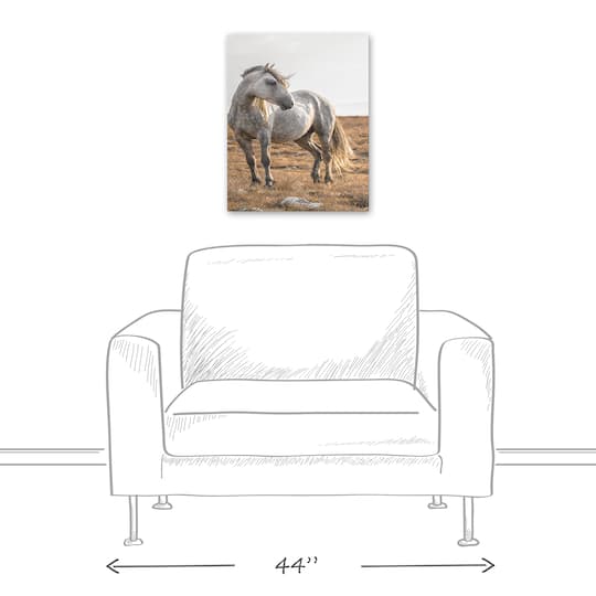 Horse In The Pasture 16" x 20" Canvas Wall Art